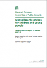 Mental health services for children and young people: Seventy-Second Report of Session 2017–19: Report, together with formal minutes relating to the report 